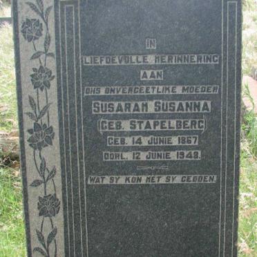 COETSER Susarah Susanna nee STABELBERG 1867-1948