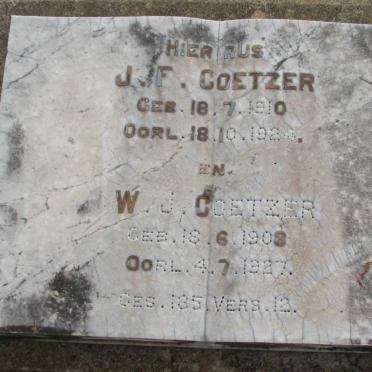 COETZER J.F. 1910-1924 :: COETZER W.J. 1908-1927