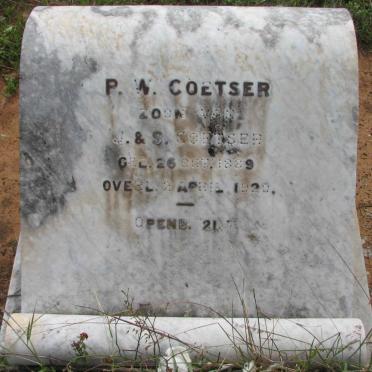 COETSER P.W. 1889-1920