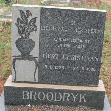BROODRYK Gert Christiaan 1928-1980