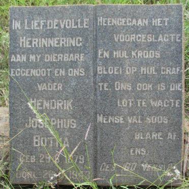 BOTHA Hendrik Josephus 1879-1943