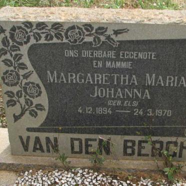 BERGH Margaretha Maria Johanna, van den nee ELS 1894-1970