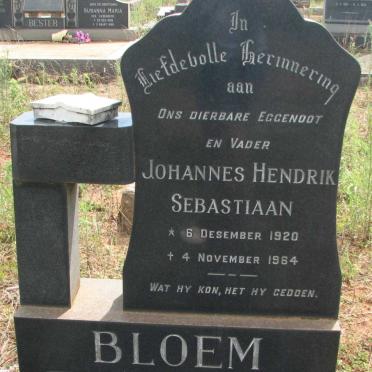 BLOEM Johannes Hendrik Sebastiaan 1920-1964