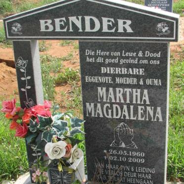 BENDER Martha Magdalena 1960-2009