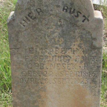 BEZUIDENHOUT Elizabetha F. nee NESEKER 1845-1923