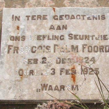 FOORD Francois Palm 1924-1925
