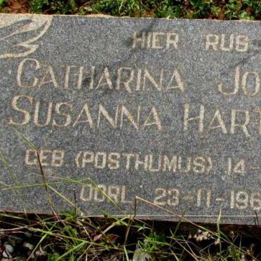 HARTSLIEF Catharina Johanna Susanna nee POSTHUMUS 1909-1969