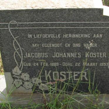 KOSTER Jacobus Johannes 1885-1957