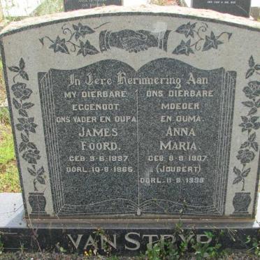 STRYP James Foord, van 1987-1965 &amp; Anna Maria JOUBERT 1907-1998