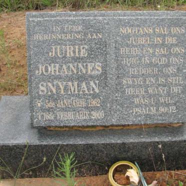 SNYMAN Jurie Johannes 1962-2000