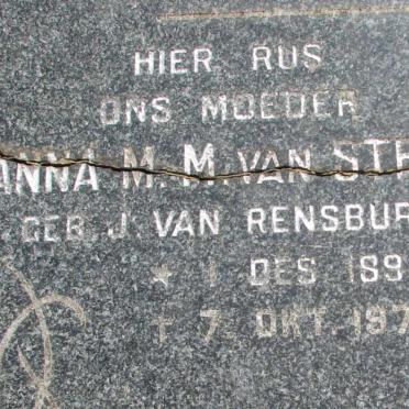 STRYP Hendrik L., van 1887-1961 &amp; Anna M.M. J. VAN RENSBURG 1894-1973