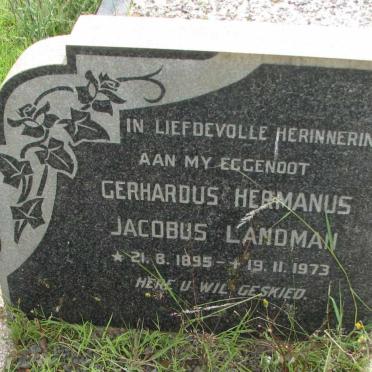 LANDMAN Gerhardus Hermanus Jacobus 1895-1973