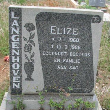 LANGENHOVEN Elize 1960-1986
