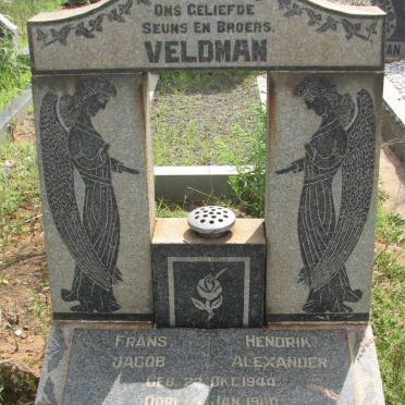 VELDMAN Frans Jacob 1944-1980 :: VELDMAN Hendrik Alexander 1944-1980