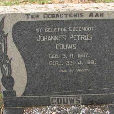 GOUWS Johannes Petrus 1887-1961