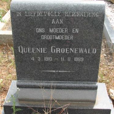 GROENEWALD Queenie 1910-1989