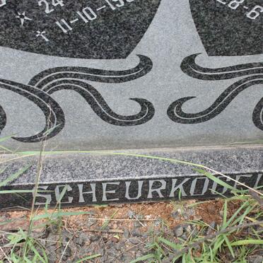 SCHEURKOGEL Stefanus Johannes 1916-1987 &amp; Engela Johanna Gertruida 1917-1990