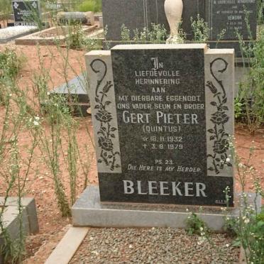 BLEEKER Gert Pieter 1932-1979