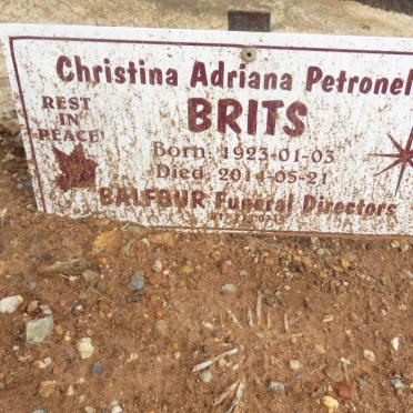 BRITS Christina Adriana Petronella 1923-2014