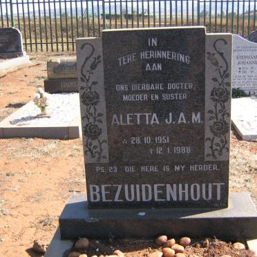 BEZUIDENHOUT Aletta J.A.M. 1951-1988