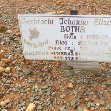 BOTHA Gerbrecht Johanna Elizabeth 1922-2005