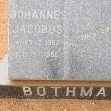 BOTHMA Johannes Jacobus 1902-1986