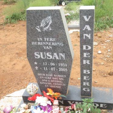 BERG Susan, van der 1934-2005