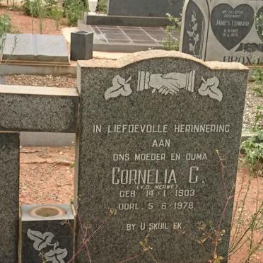 BOTHA Cornelia C. nee V.D. MERWE 1903-1976