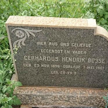 BOSSE Gerhardus Hendrik 1896-1961