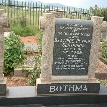 BOTHMA Gert Hendrik Petrus 1898-1959 & Beatrice Petrus Gertruida 1904-1981 _2