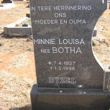 DYZEL Minnie Louisa nee BOTHA 1927-1998