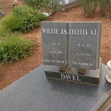 DAVEL J.S. 1917-1999 &amp; Cecelia A.I. 1921-2012