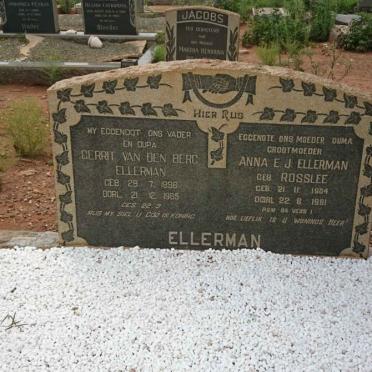 ELLERMAN Gerrit van den Berg 1896-1965 &amp; Anna E.J. ROSSLEE 1904-1981