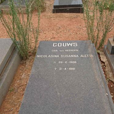 GOUWS Nicolasina Susanna Aletta nee VAN HEERDEN 1906-1981