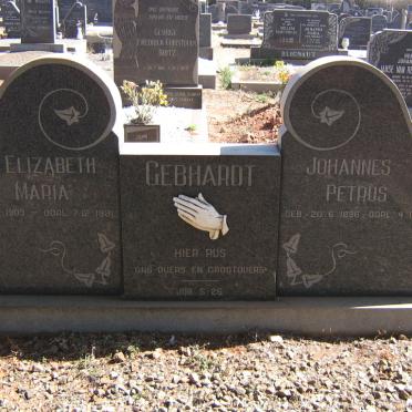 GEBHARDT Johannes Petrus 1896-1980 &amp; Elizabeth Maria 1903-1981