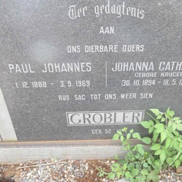 GROBLER Paul Johannes 1888-1969 &amp; Johanna Catharina KRUGER 1894-1975