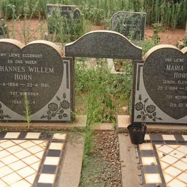 HORN Johannes Willem 1884-1961 &amp; Maria G.M. KLEYNHANS 1884-1973