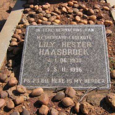 HAASBROEK Lily Hester 1930-1996