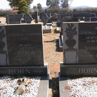 HORN David J. 1911-1983 &amp; Susara A.C. 1907-1976