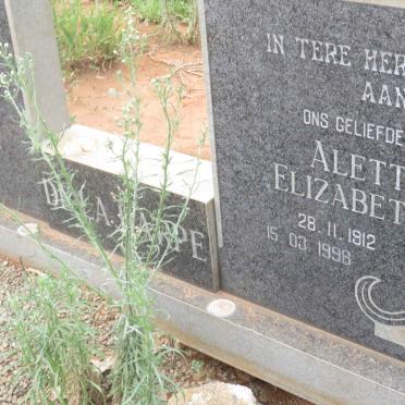 HARPE Jean Charles Hayward, de la 1902-1983 &amp; Aletta Elizabeth 1912-1998