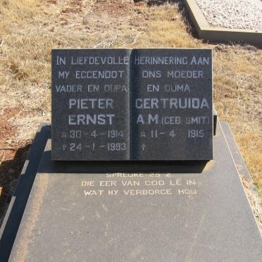 KRUGER Pieter Ernst 1914-1993 &amp; Gertruida A.M. SMIT 1915-2002