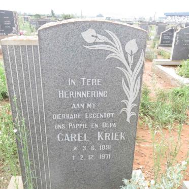 KRIEK Carel 1891-1971