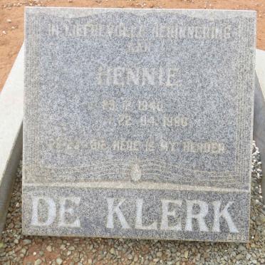 KLERK Hennie, de 1940-1980