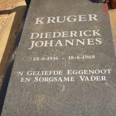 KRUGER Diederick Johannes 1916-1968 &amp; Hester Salomina CRONJE 1920-2002 