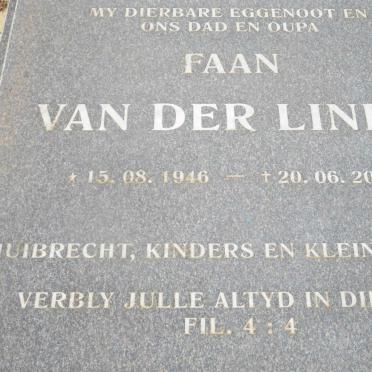 LINDE Faan, van der 1946-2006