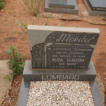 LOMBARD Alida Glaudina nee NAUDE 1939-1984