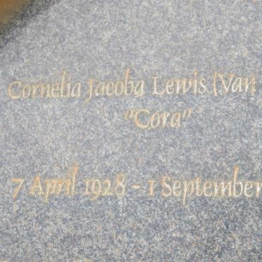 LEWIS Cornelia Jacoba nee VAN EEDEN 1928-1997