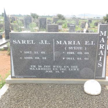 MARAIS Sarel J.L. 1917-1999 &amp; Maria E.I. 1921-2011
