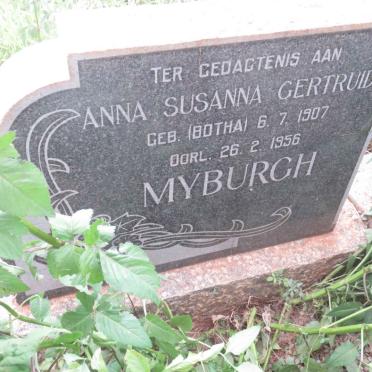 MYBURGH Anna Susanna Gertruida nee BOTHA 1907-1956