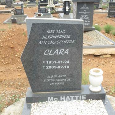 McHATTIE Clara 1931-2005